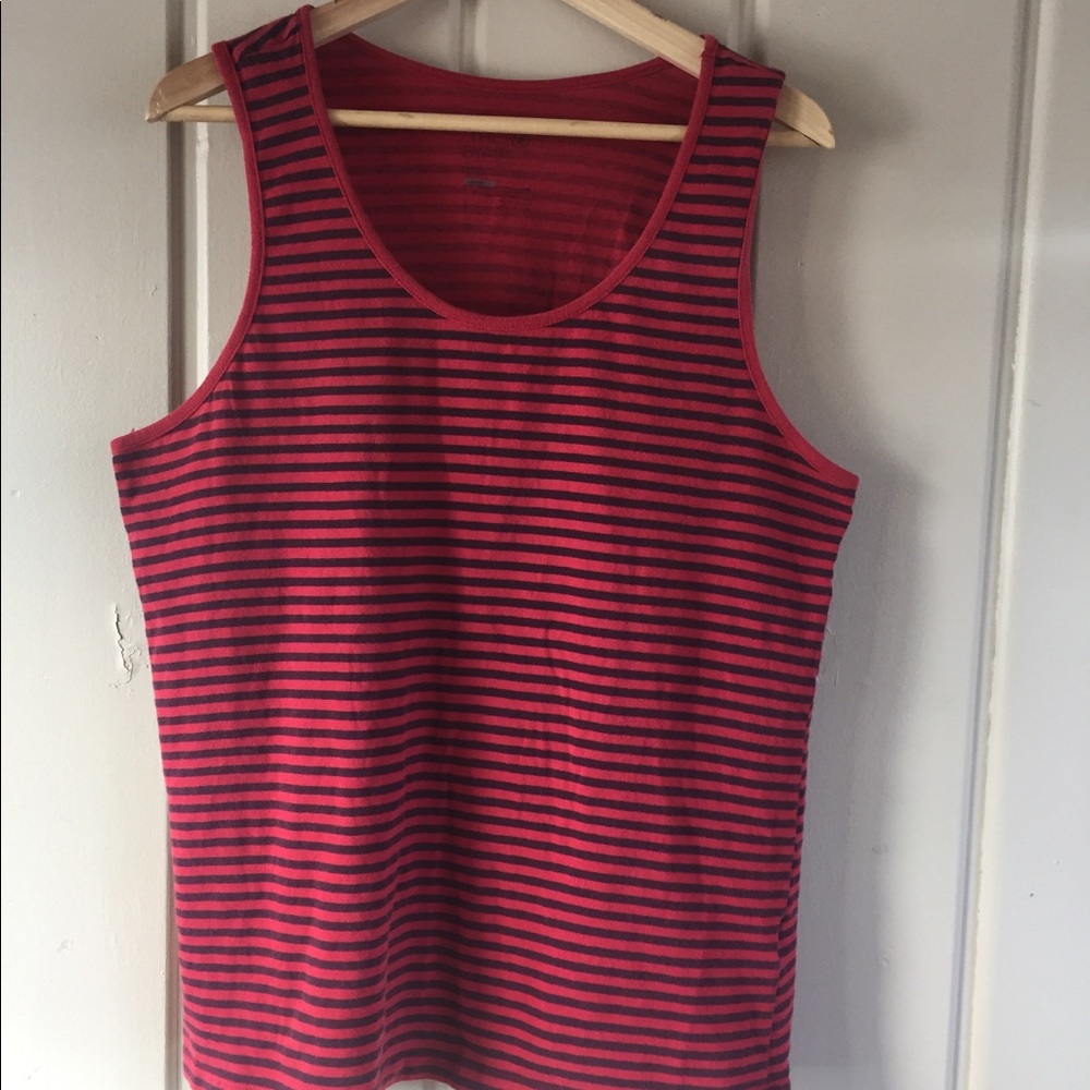Red and Navy Stripe Tank
